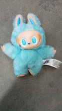 Sky Blue Plush Toy Cartoon Keychain with Hook Colorful Animal Sky Blue Have a Seat Vinyl Plush Blind Box  (1 Pc)