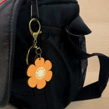 Cartoon Style Flower Keychain with Petal Charm